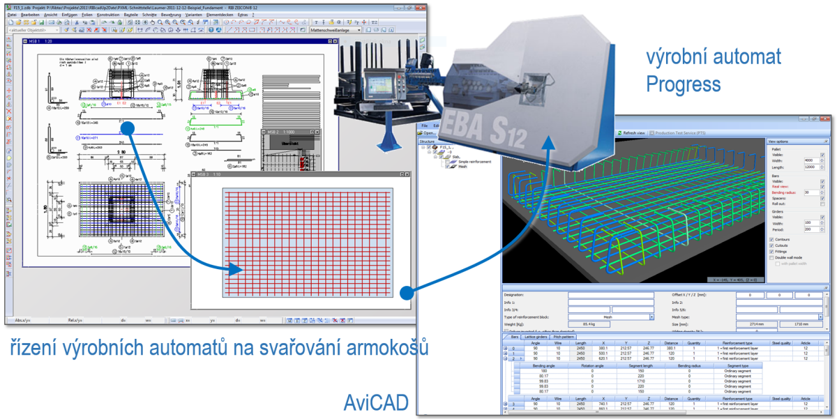 ZEICON – CAD/CAM > formát PXML > prostorové armokoše